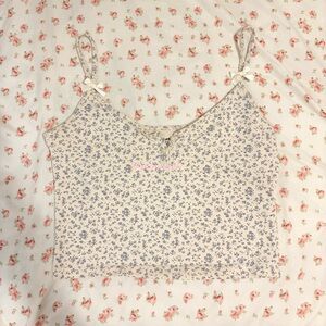 Brandy Melville Blue Floral Camisole